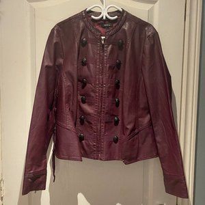 Torrid Burgundy Leather Jacket